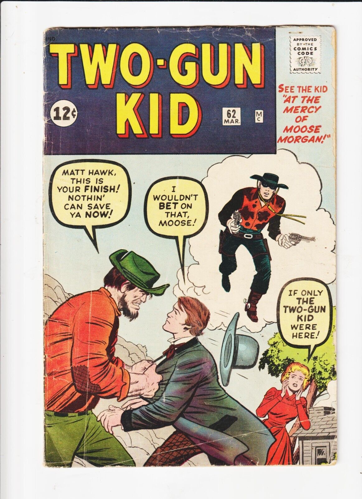 TWO-GUN KID, #62, MAY 1963, JACK KIRBY   Marvel Comics THE MERCY OF MOOSE MORGAN