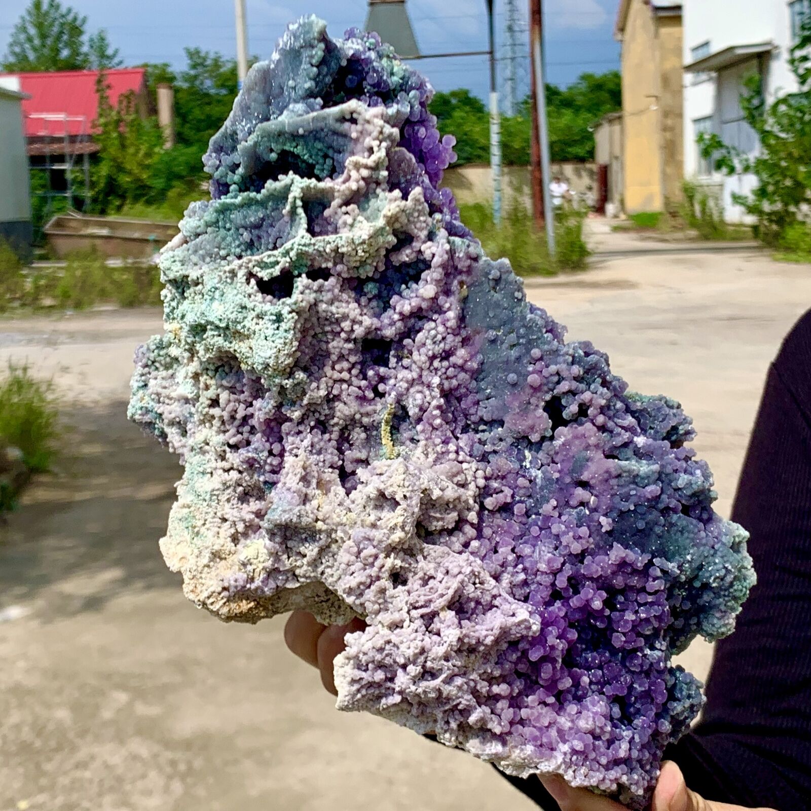 5.75LB Beautiful Natural Purple Grape Agate Chalcedony Crystal Mineral Specimen