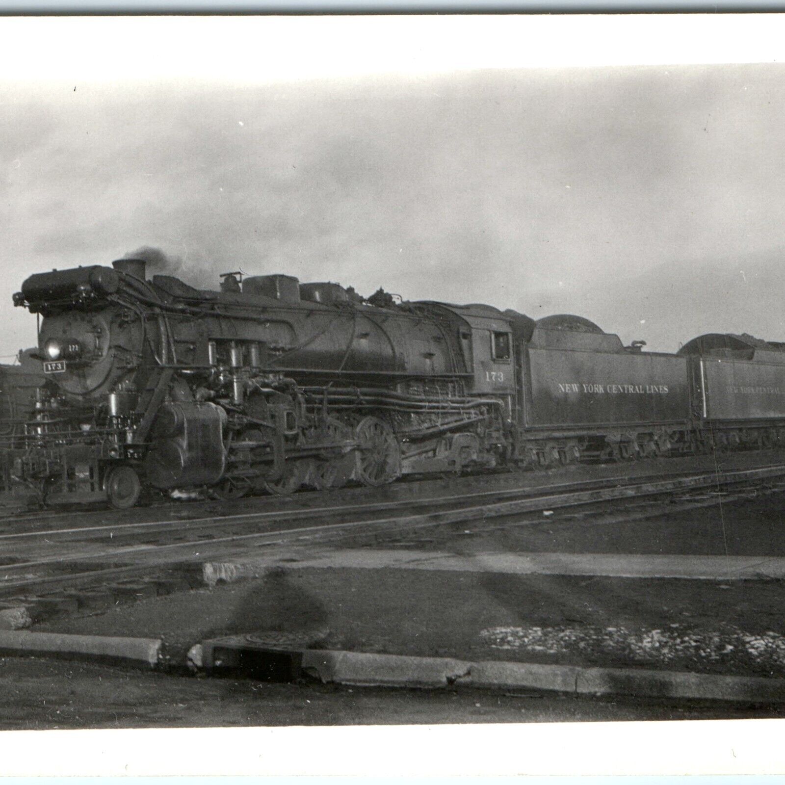 c1920s New York Central Lines 173 Steam Locomotive Real Photo Snapshot NYC C41