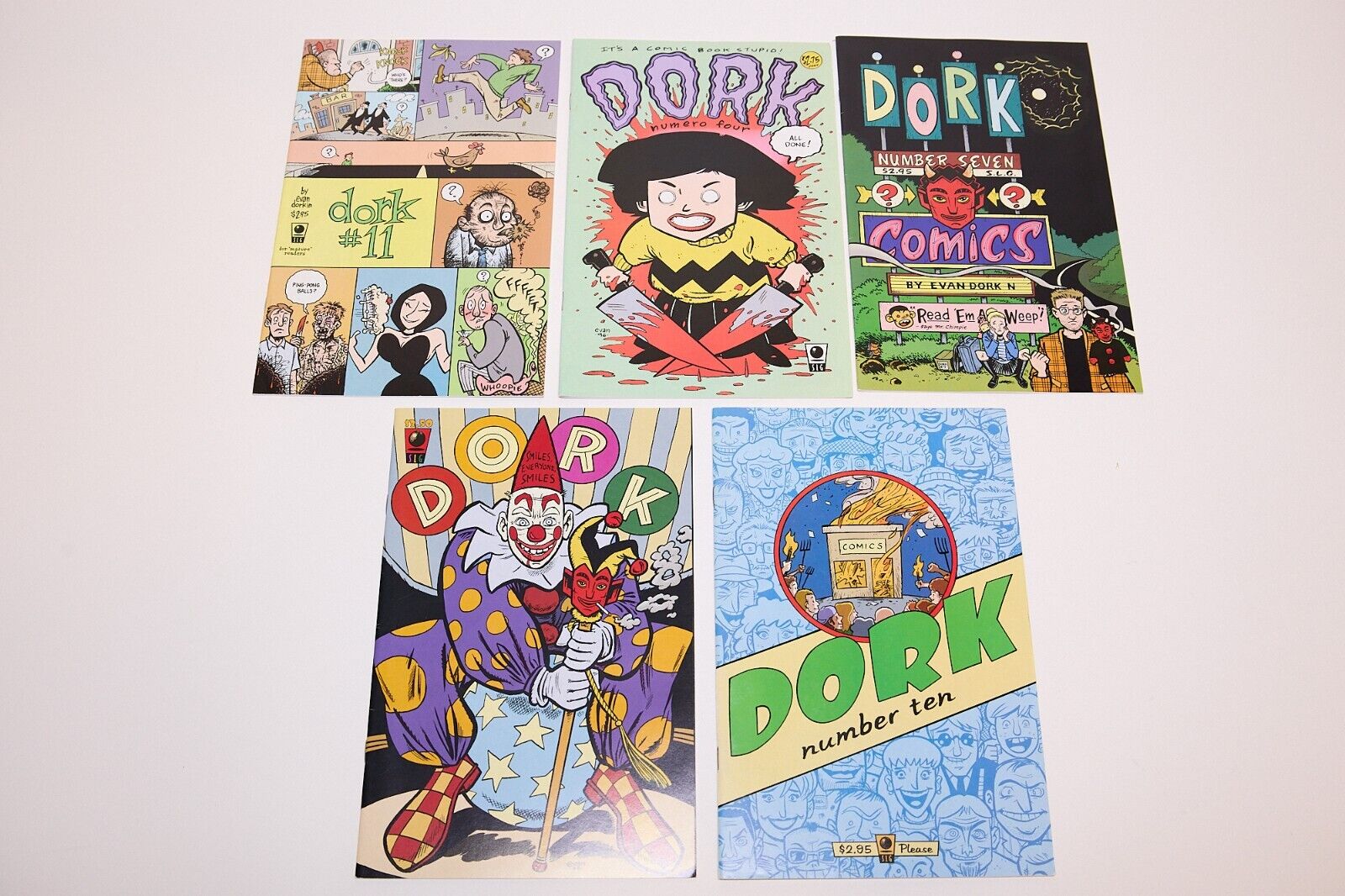 Evan Dorkin DORK Lot of 5 comic books - SLG Slave Labor Graphics
