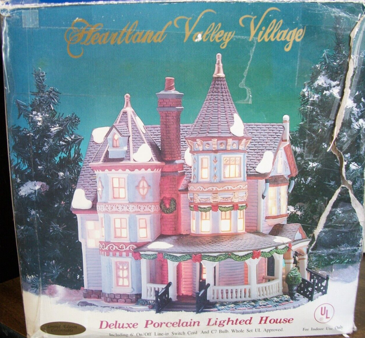 OWell Heartland Valley Village Deluxe Porcelain Lighted House Limited Ed As Is