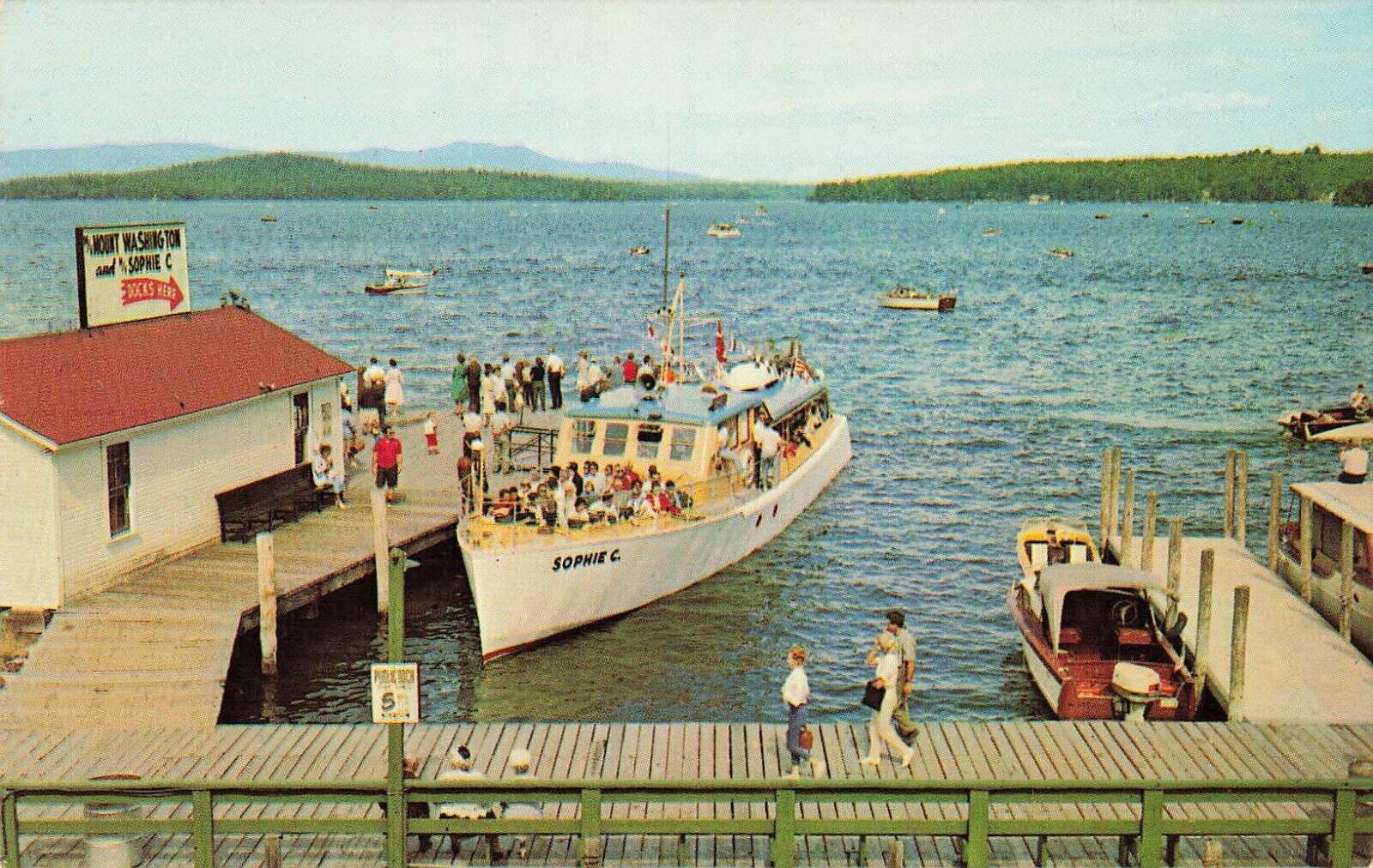 Weirs Beach, New Hampshire Postcard Boat Sophie C. at Dock   c1950s  N6