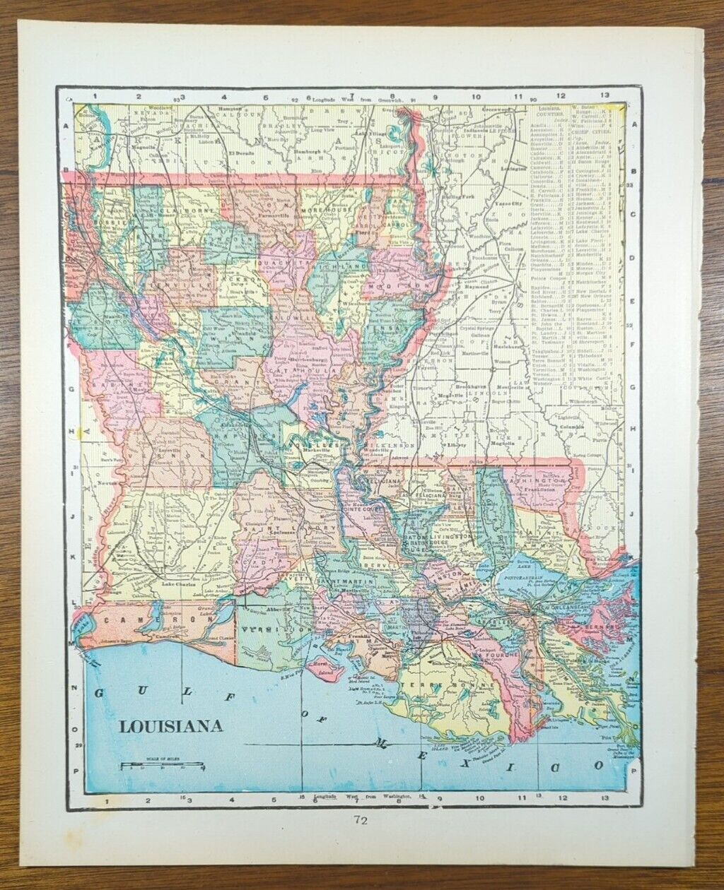 Vintage 1903 LOUISIANA Map 11\