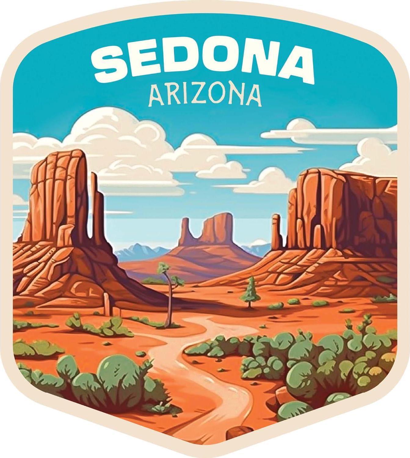 Sedona Arizona Design Souvenir Fridge Magnet 4-Inch