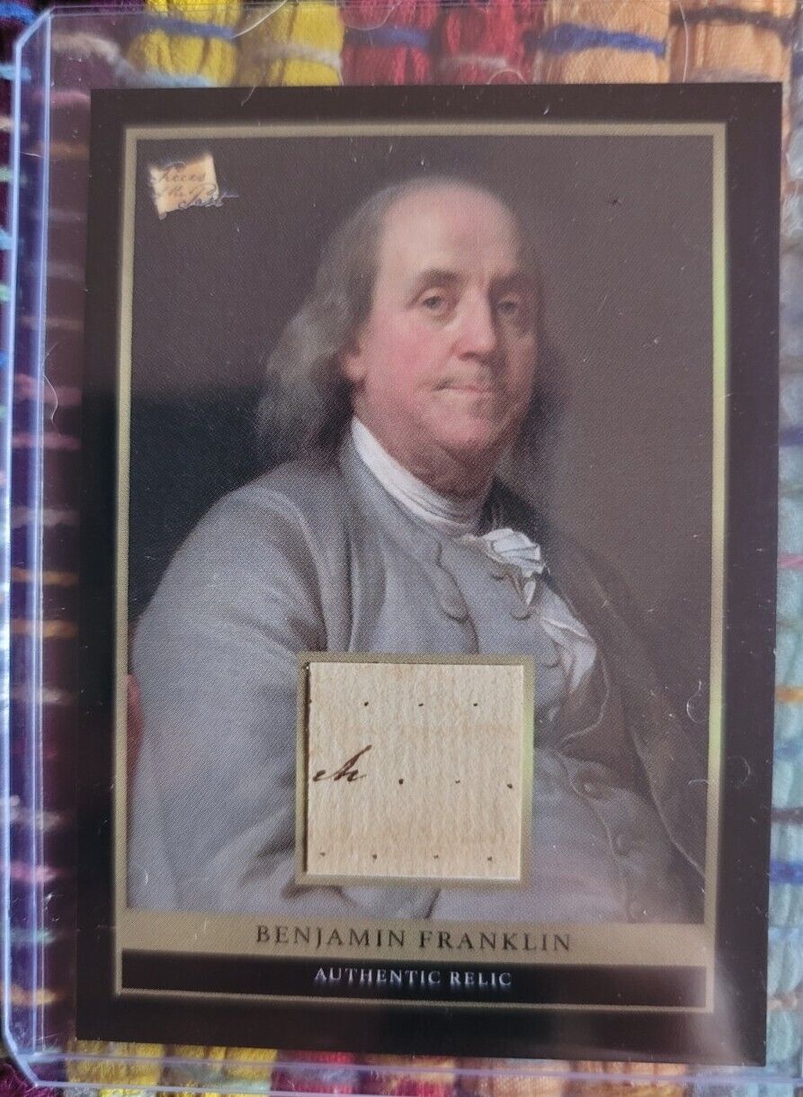 2024 Pieces of the Past Authentic  Benjamin Franklin Relic #16
