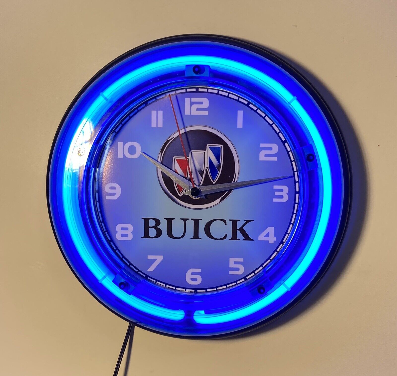 Buick Motors Logo neon clock