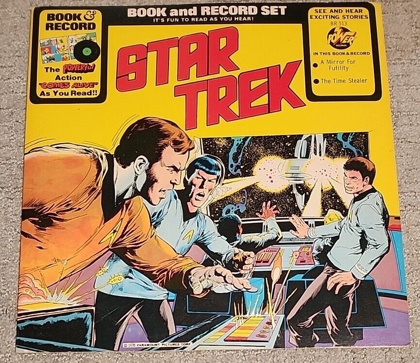 Vintage 1976 Vinyl Record LP star trek book and vinyl record set-Same Day Ship