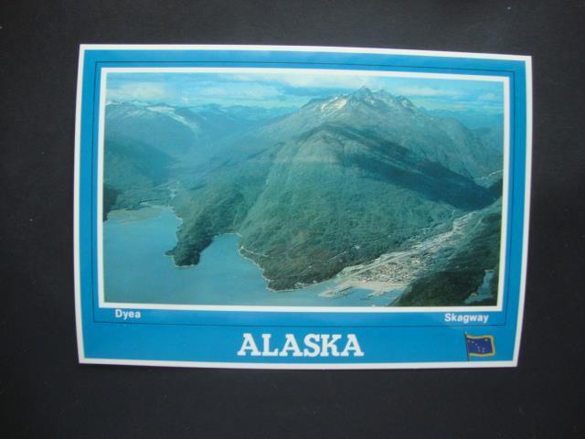 Railfans2 837) Postcard, Skagway Alaska, Dyea Alaska The Gold Rush Trail Of '98