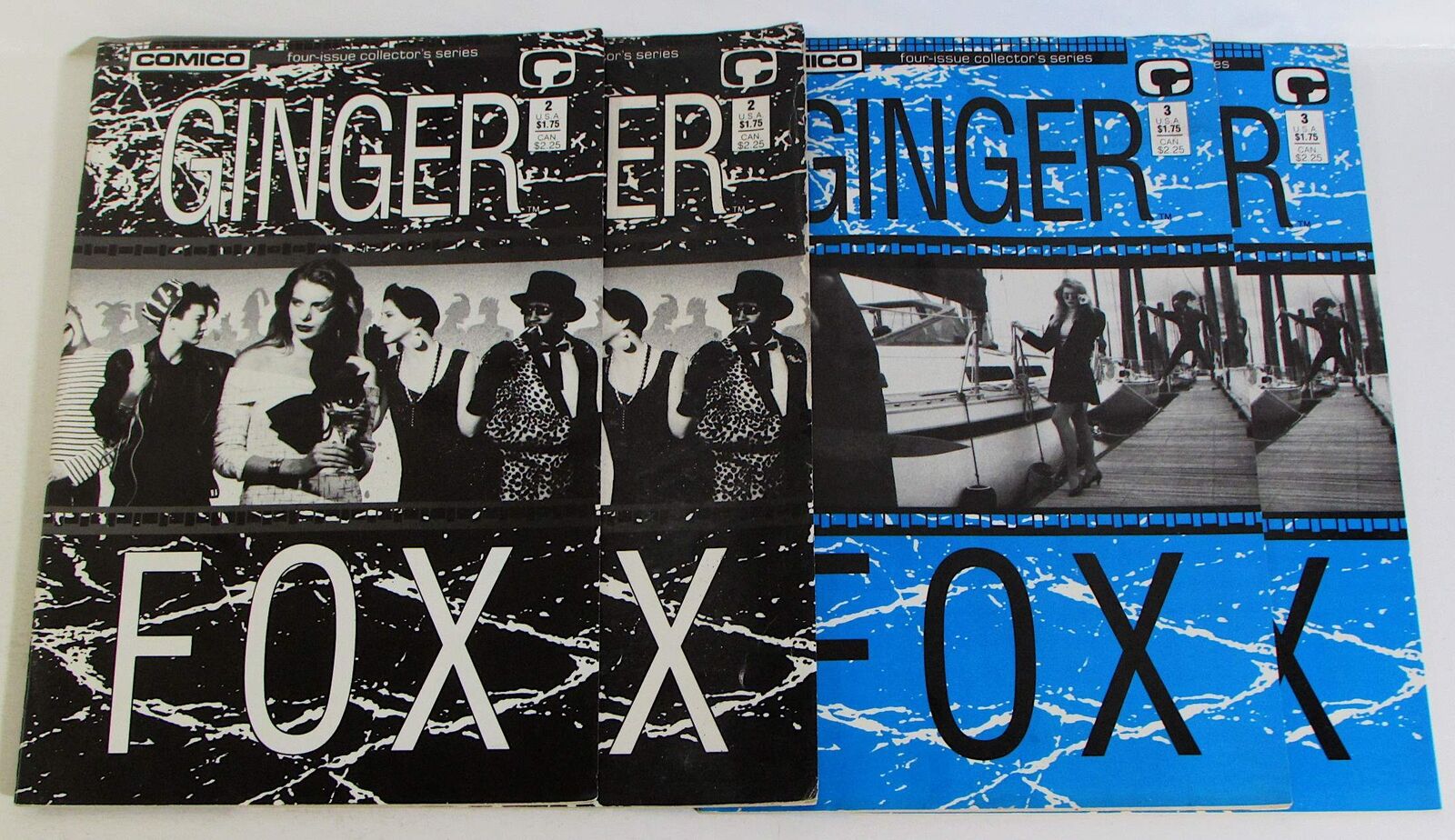 Ginger Fox Lot of 4 #2 x2,3 x2 Comico Comics (1988) FN/VF 1st Print Comic Books