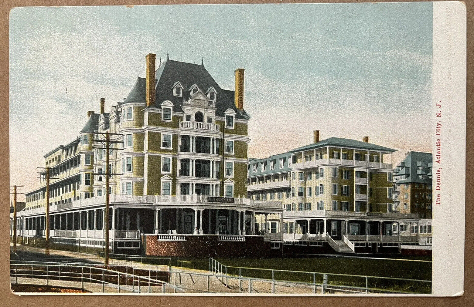 Atlantic City Dennis Hotel New Jersey Vintage Postcard c1900