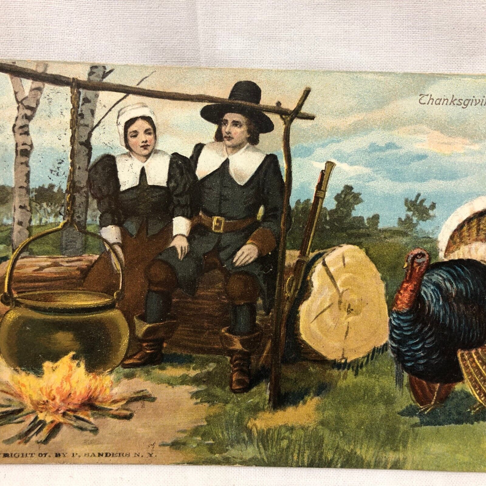 Vintage 1903 Thanksgiving Greetings Postcard