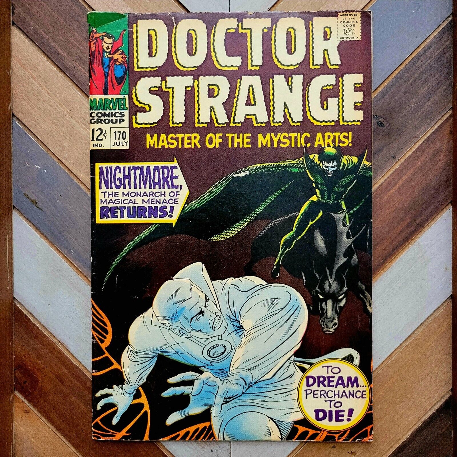 DOCTOR STRANGE #170 VG+ (Marvel 1968) First Cover NIGHTMARE 12-cent ADKINS Cover