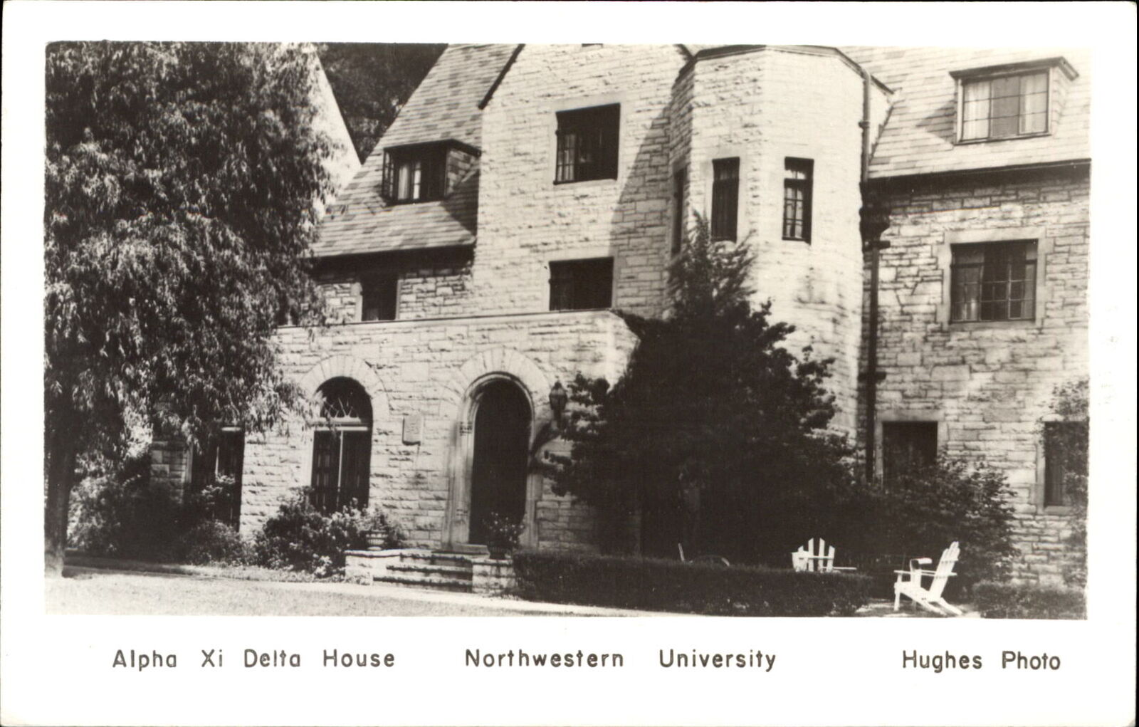 RPPC Alpha Xi Delta House Northwestern University Evanston Illinois~Hughes Photo