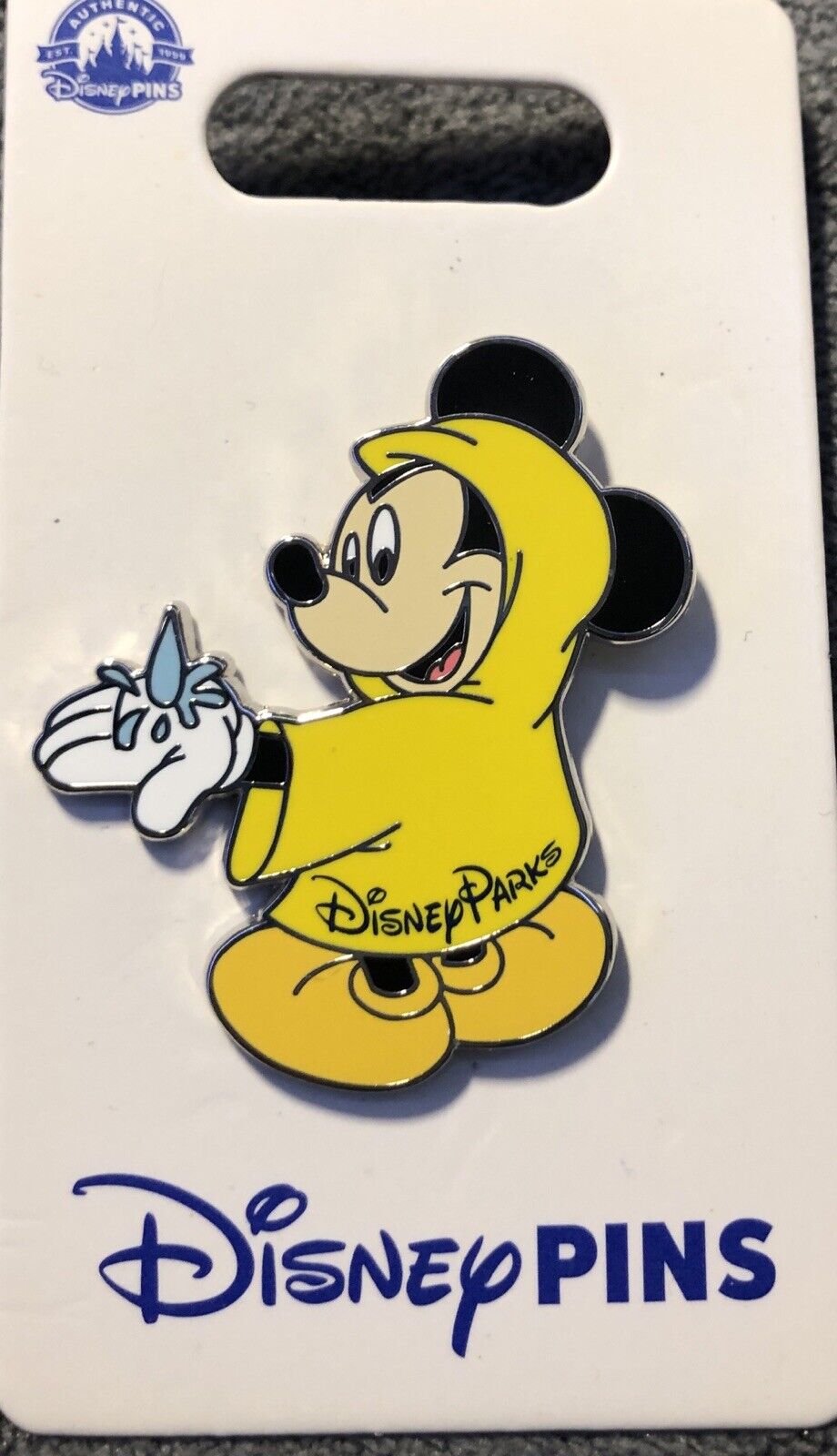 Disney Parks Mickey Mouse In Rain Poncho Pin