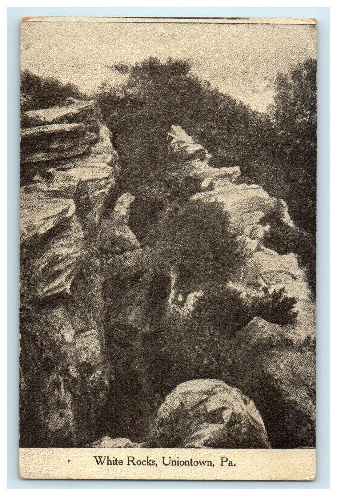 1913 White Rocks, Uniontown Pennsylvania PA Antique Unposted Postcard
