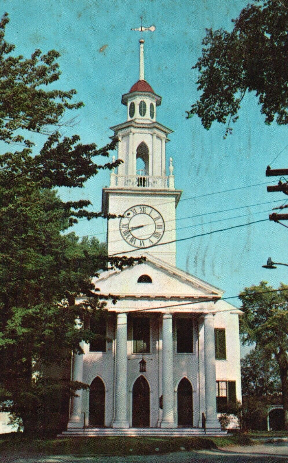 Postcard ME Kennebunkport Congregational Church Posted 1967 Vintage PC H8924