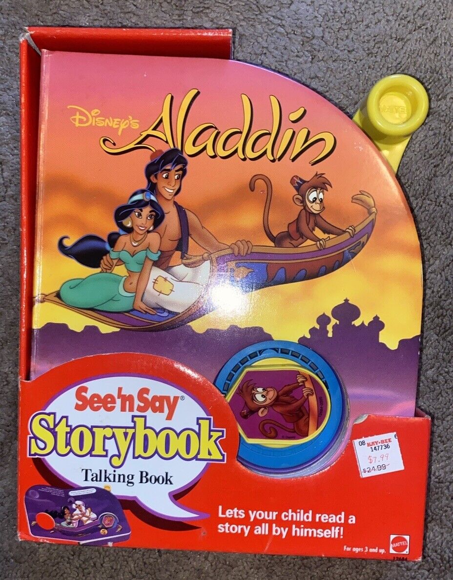 Mattel Disney’s Aladdin See’n Say Storybook- New