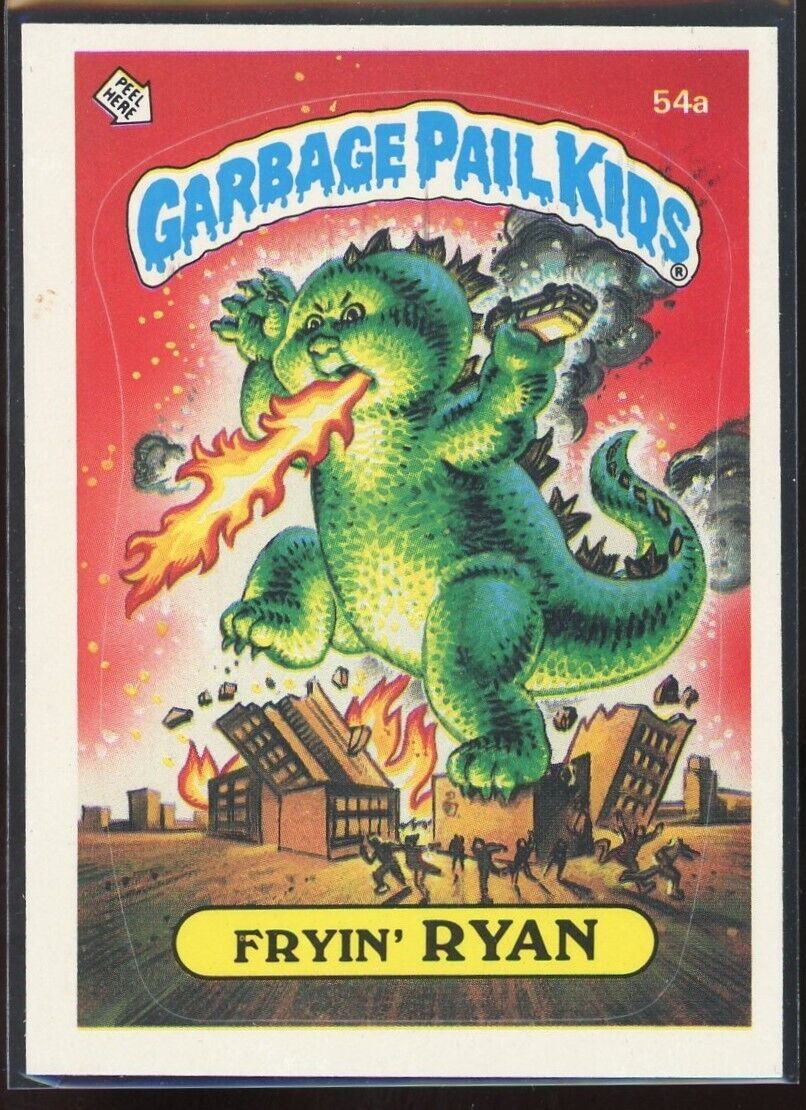 1985 Topps 2nd Series Garbage Pail Kids #54a Fryin\' Ryan Os2 MATTE Back
