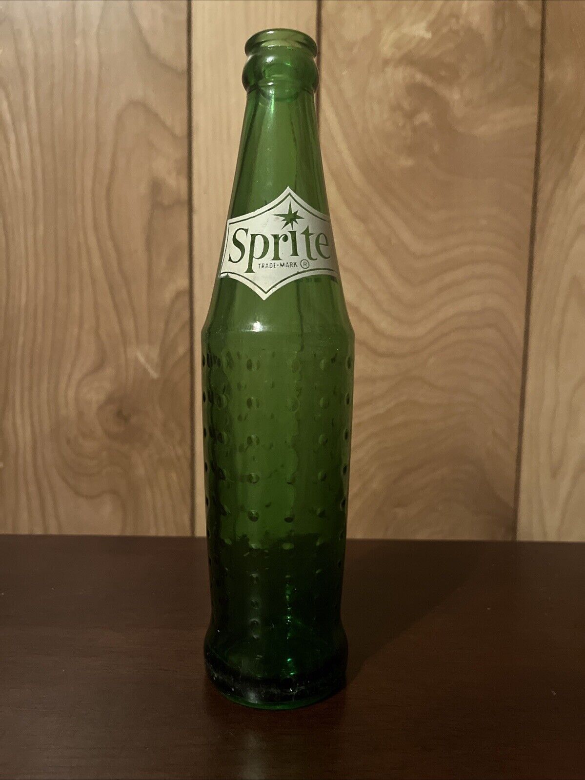 Vintage Sprite Soda Green Dimpled Bottle 10 Oz.
