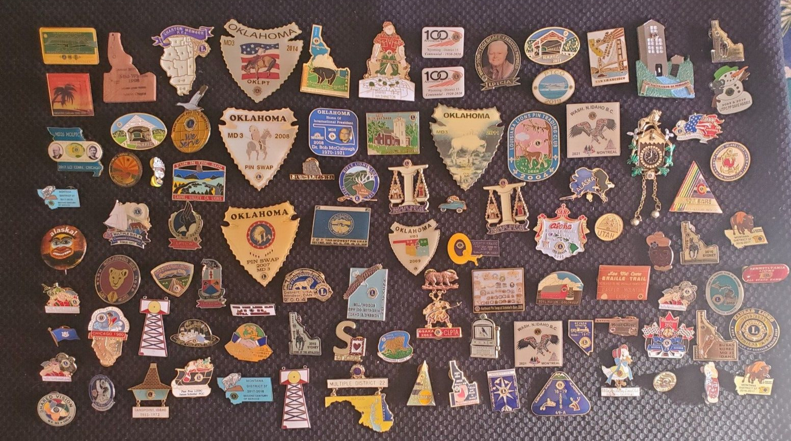 Lions Club Pins 15+ States and 96 Pins