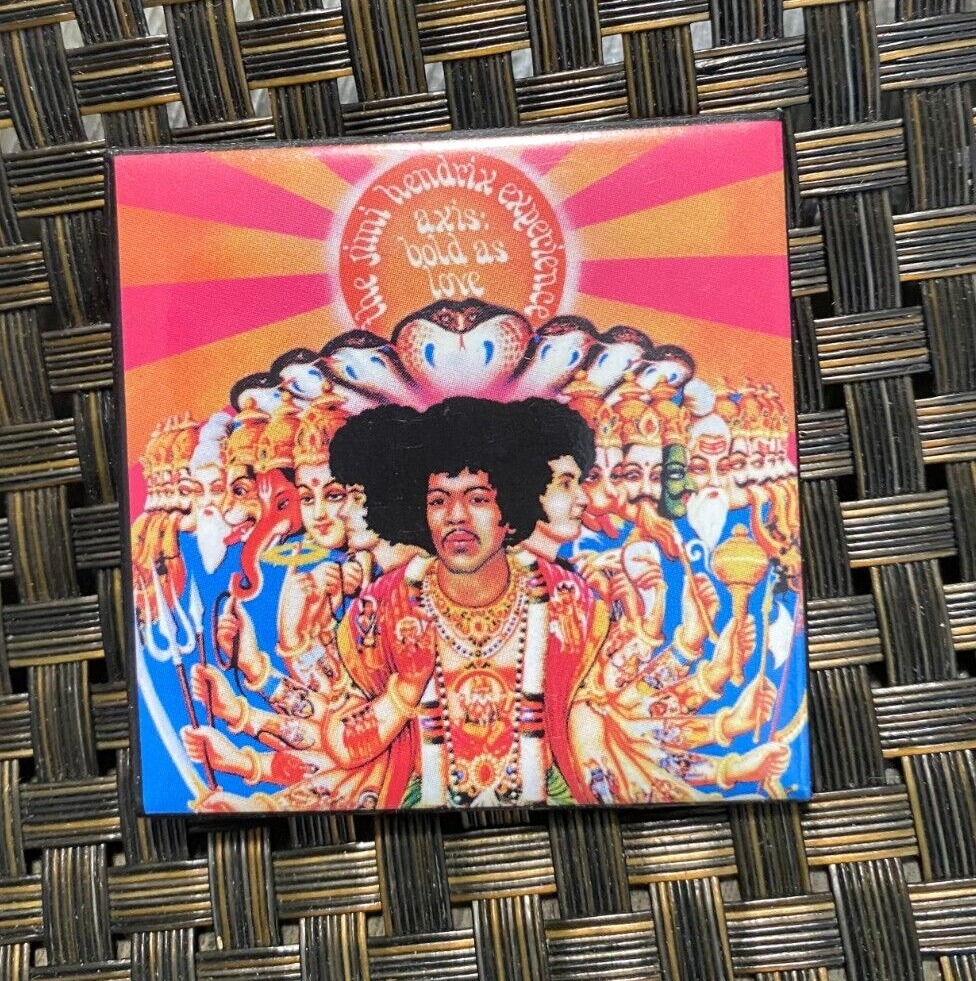VINTAGE ROCK N ROLL MUSIC COLLECTIBLE MAGNET JIMI HENDRIX EXPERIENCE RARE QTY