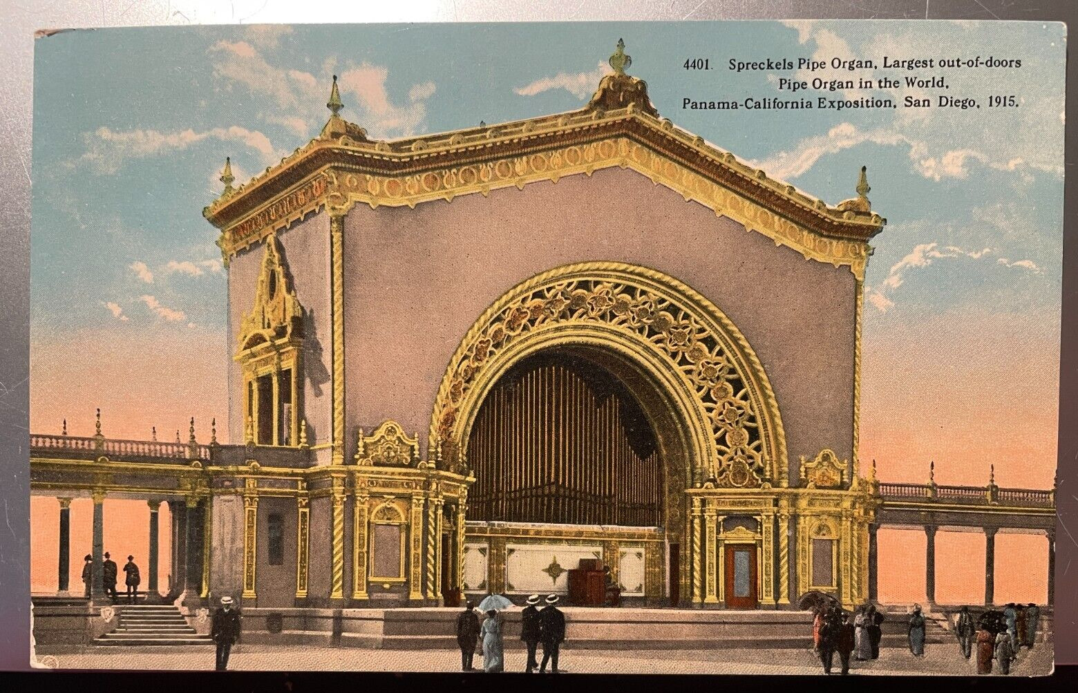 Vintage Postcard 1915 Spreckels Pipe Organ, Panama-California Expo, San Diego CA