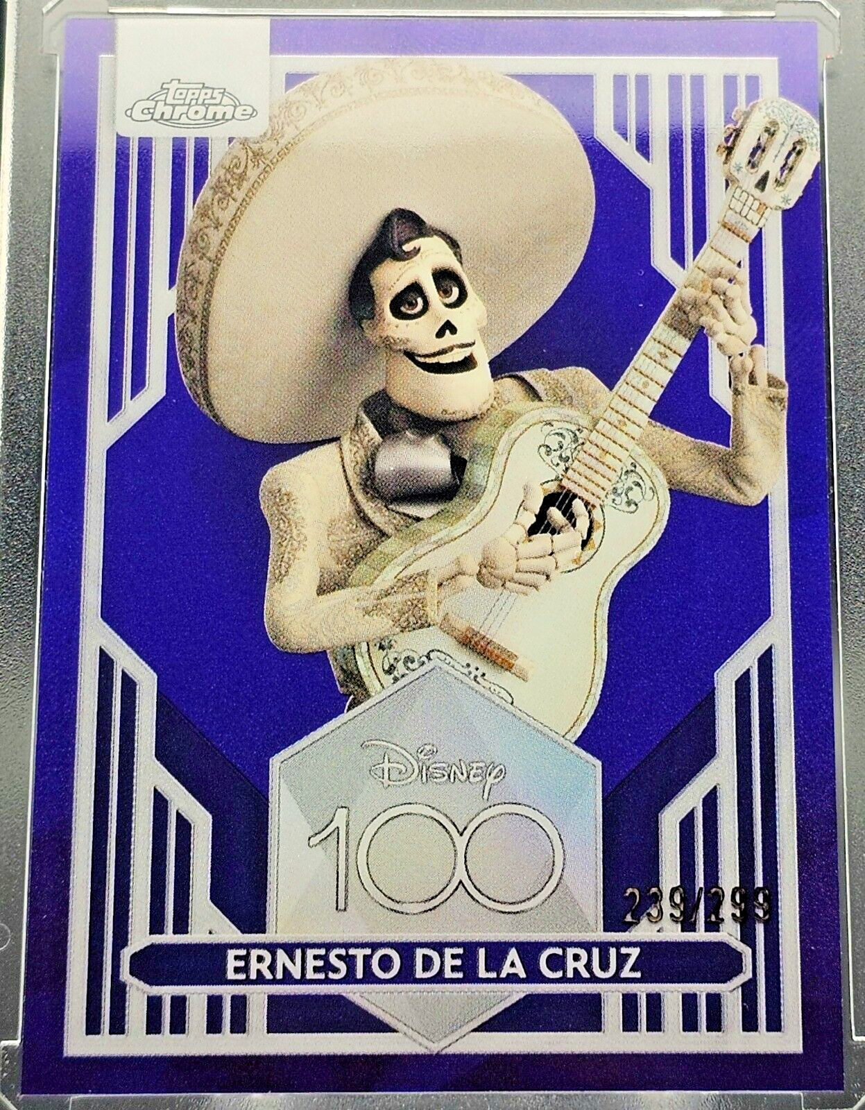 Ernesto De La Cruz 2023 Topps Chrome Disney 100 #63-1.6  Purple Refractor  /299