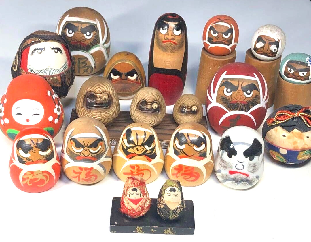 Japanese Various Daruma Folk crafts Souvenirs Bulk sale Traditional Doll FS USED