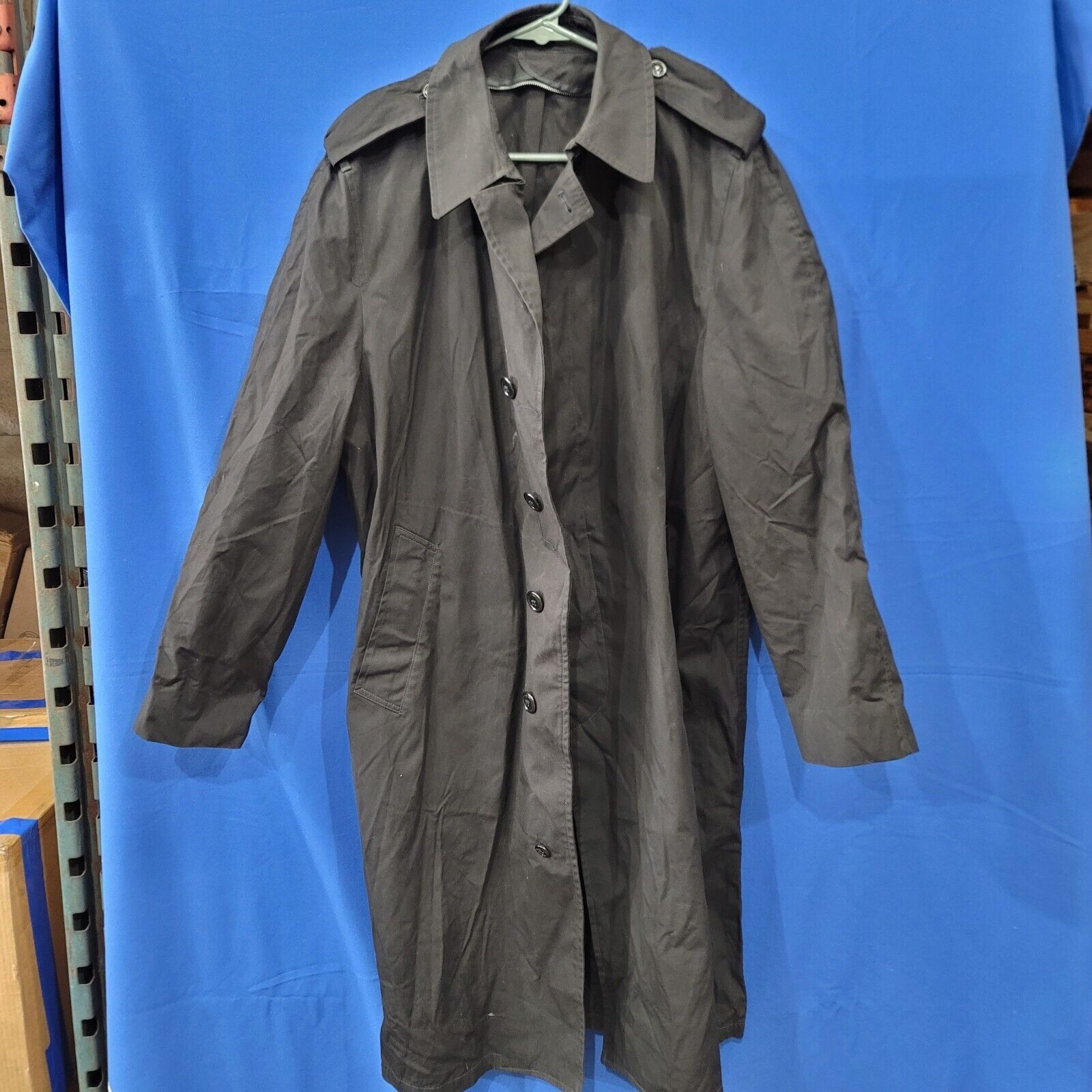 VINTAGE Military Issue Raincoat Mens Size 42R Black