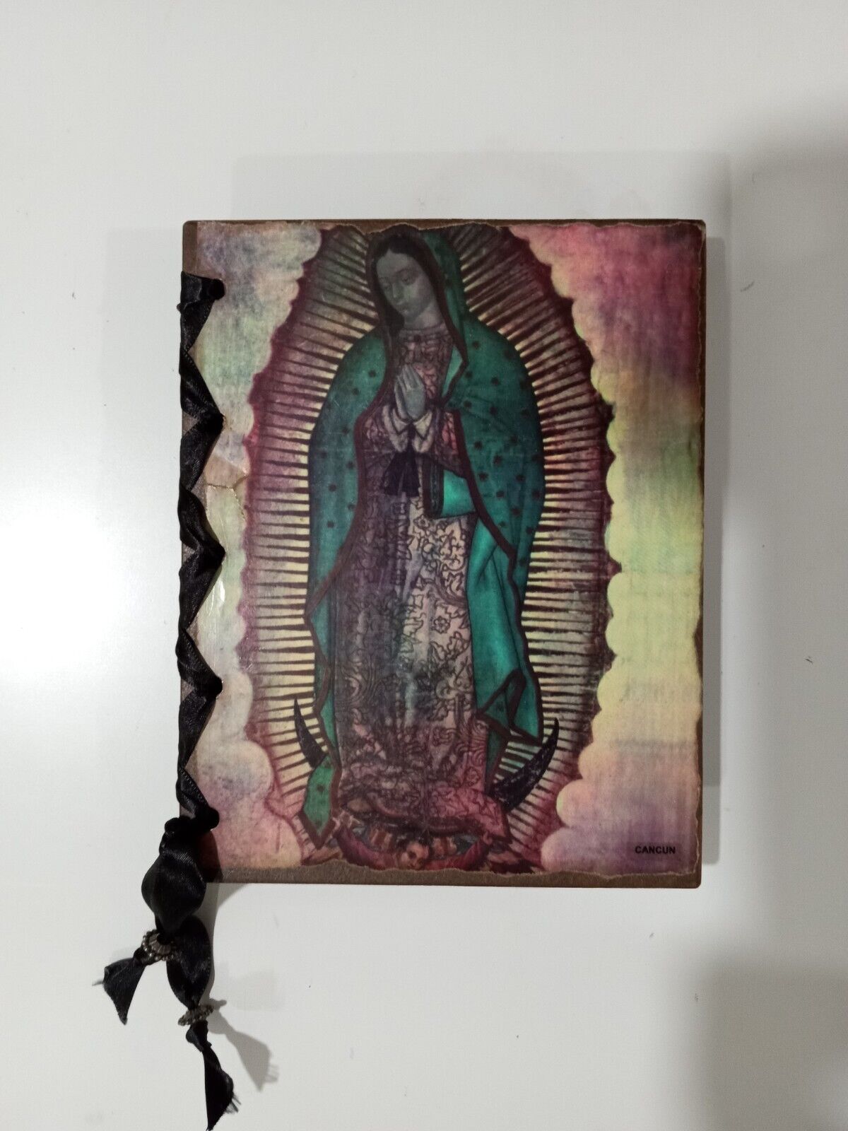Handmade Our Lady of Guadalupe Hardcover Journal/Notebook Ribbon Bound 50 Pages