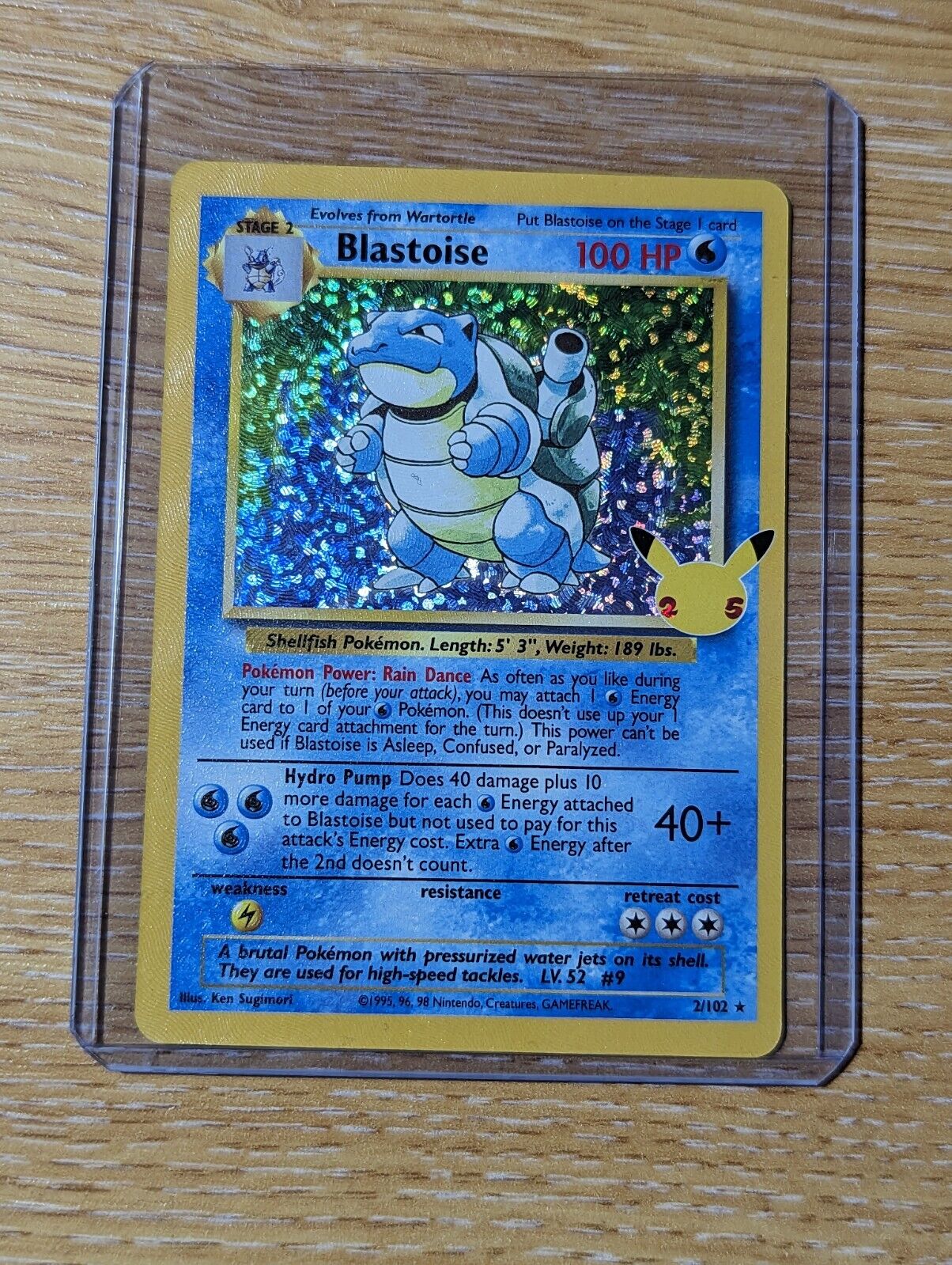 Blastoise 2/102 Rare Holo Celebrations Pokemon Card MINT