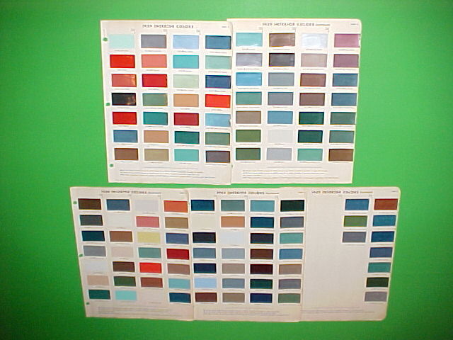 1959 CHEVROLET CADILLAC FORD LINCOLN MERCURY OLDS PONTIAC INTERIOR PAINT CHIPS