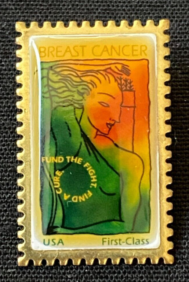 Commemorative Pin 1999 U.S. Postal Service Breast Cancer Stamp - Used