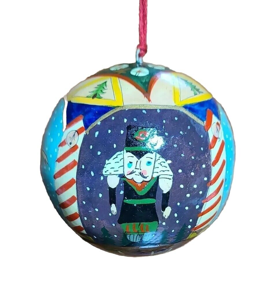 Old World Style Handpainted Nutcracker Suite Ballet Christmas Ornament Round