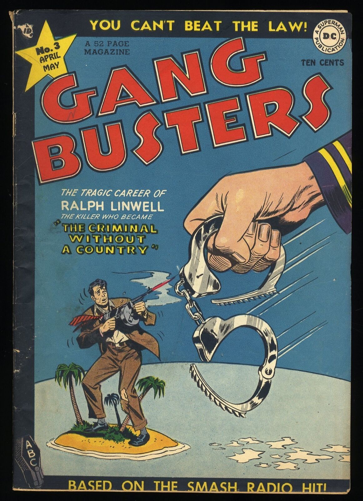 Gang Busters #3 VG/FN 5.0 Scarce Golden Age Crime DC Comics 1948