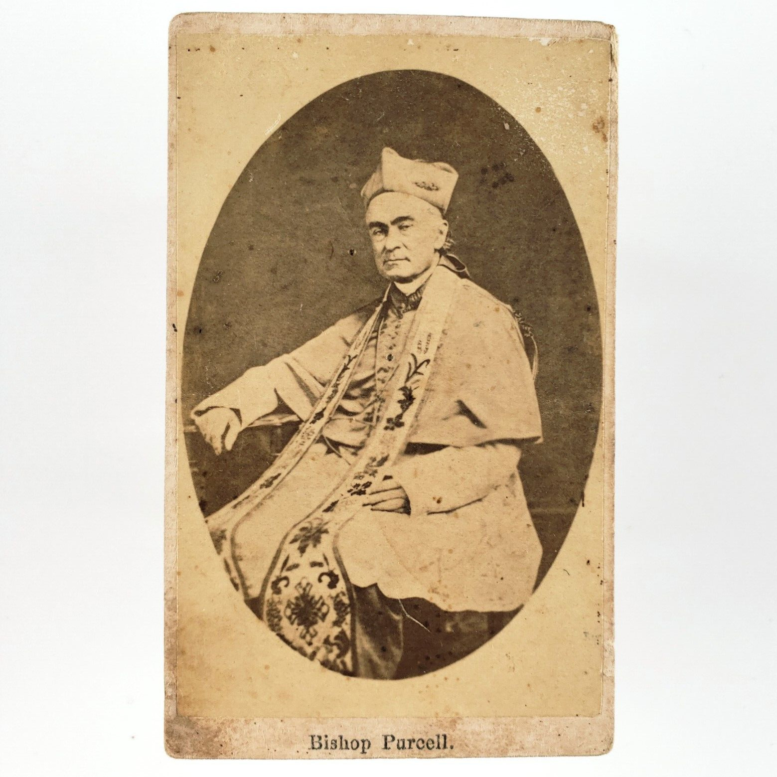 John Baptist Purcell CDV Photo c1865 Civil War Union Recruiter Cincinnati Ohio