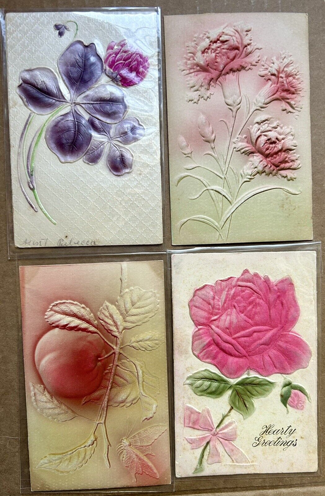 Vintage Flower Postcards Lot Of 4. Early 1900s