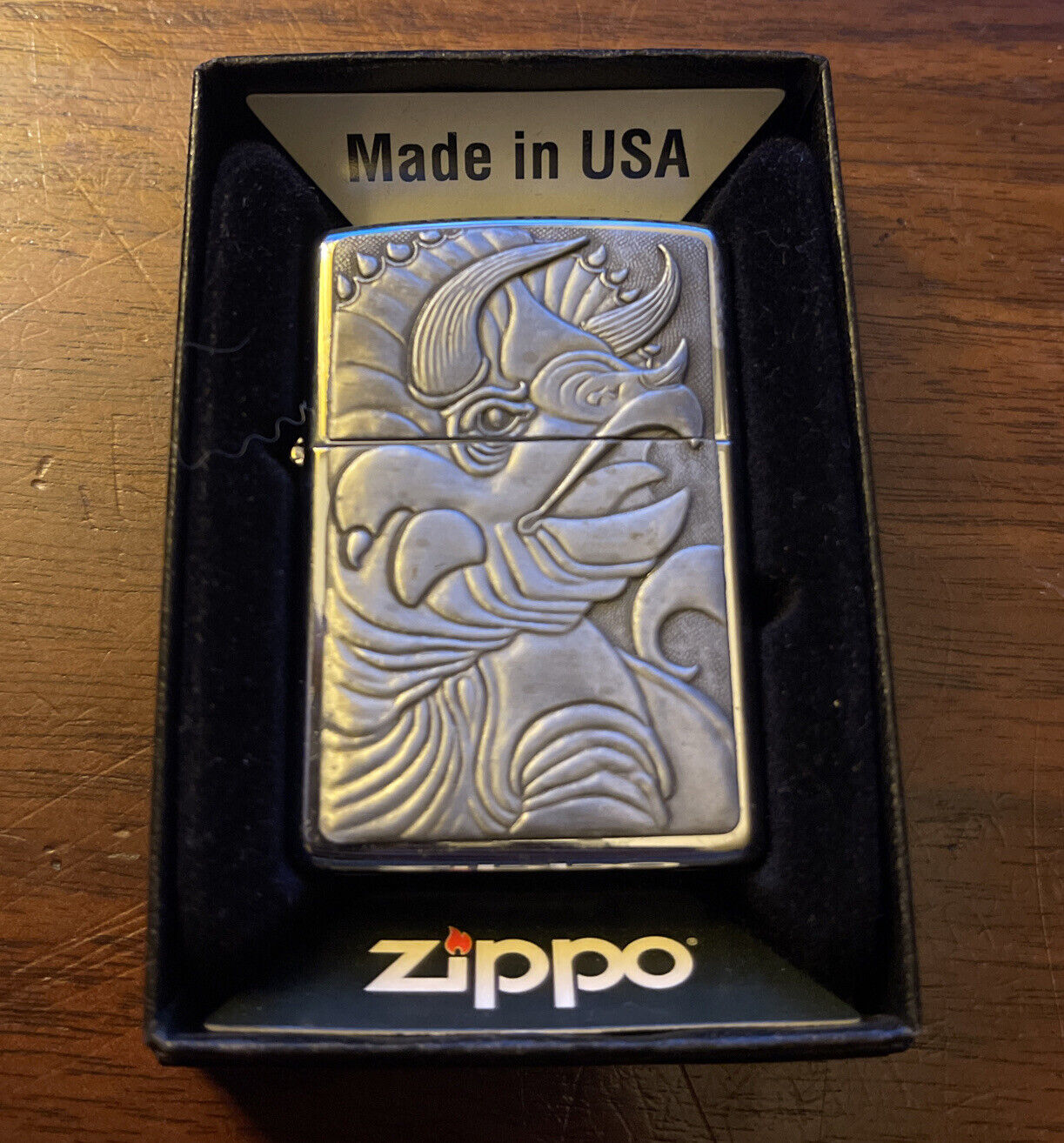 zippo lighter triceratops emblem 1993 Collectable Last One Brand New.