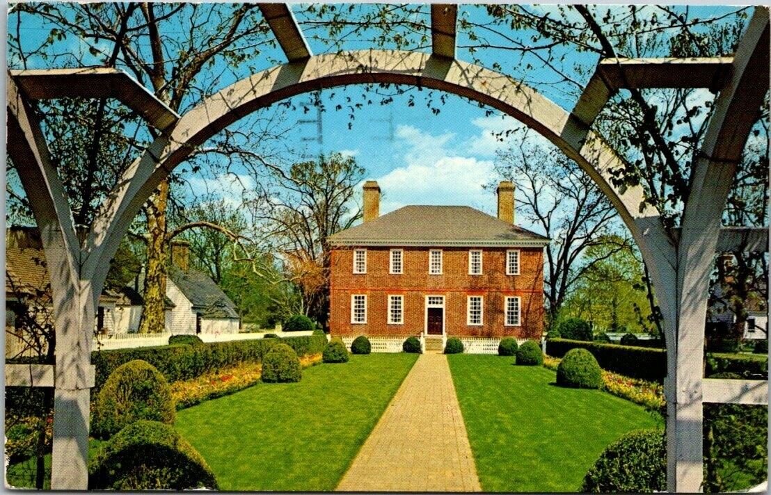 Wythe House Colonial Williamsburg Virginia 1971 Vintage Chrome Postcard B3