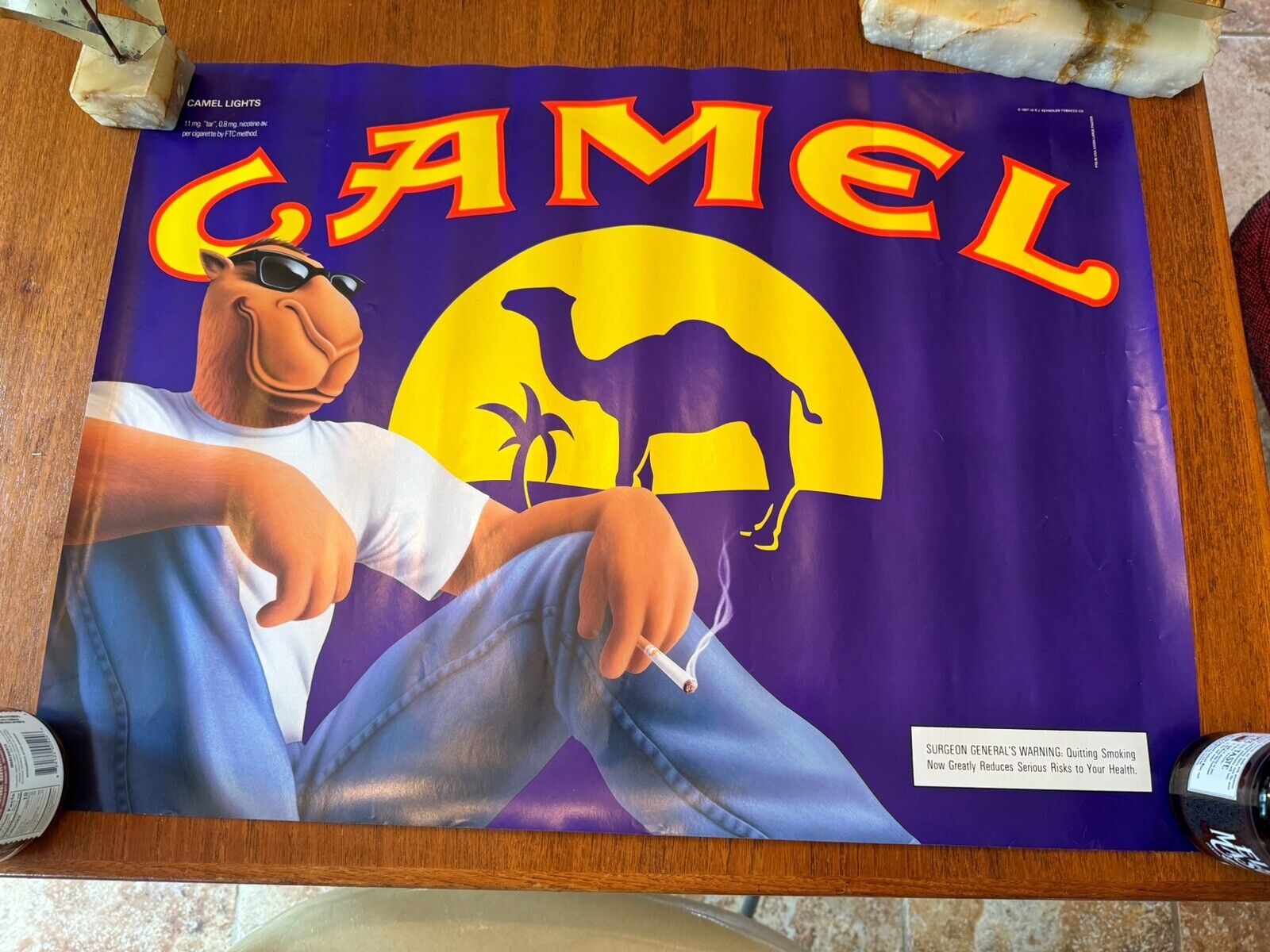 Vintage Joe Camel Cigarettes Poster 25” X 18” 1990s Retro Print 