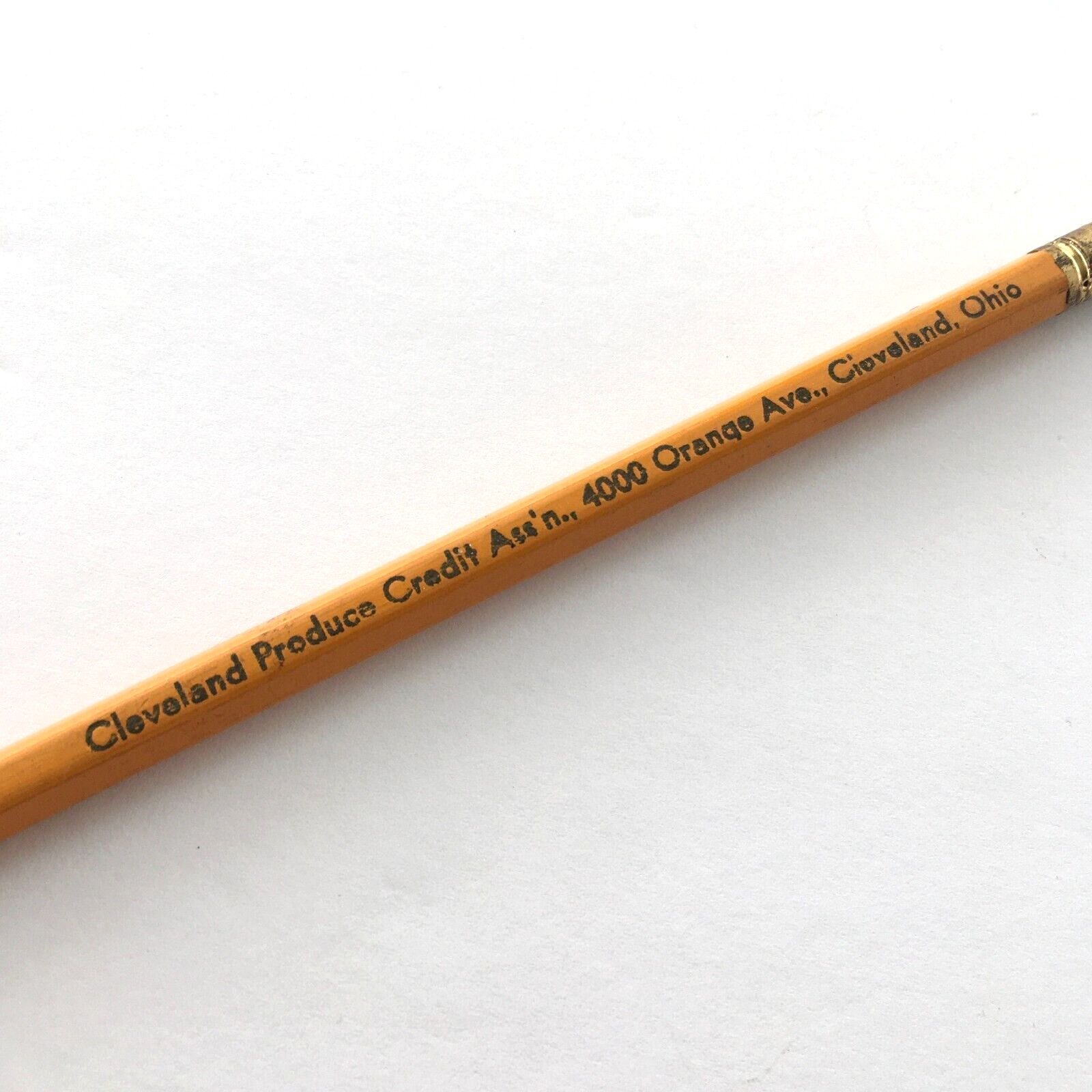 c. 1950s Cleveland Produce Credit Ass\'n Ohio Orange Ave. Wood Pencil Unsharpened