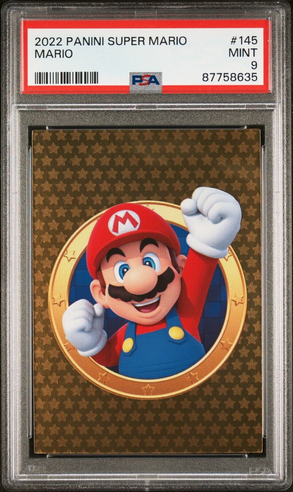 2022 Panini Super Mario Mario Gold Card PSA 9 (Mint)