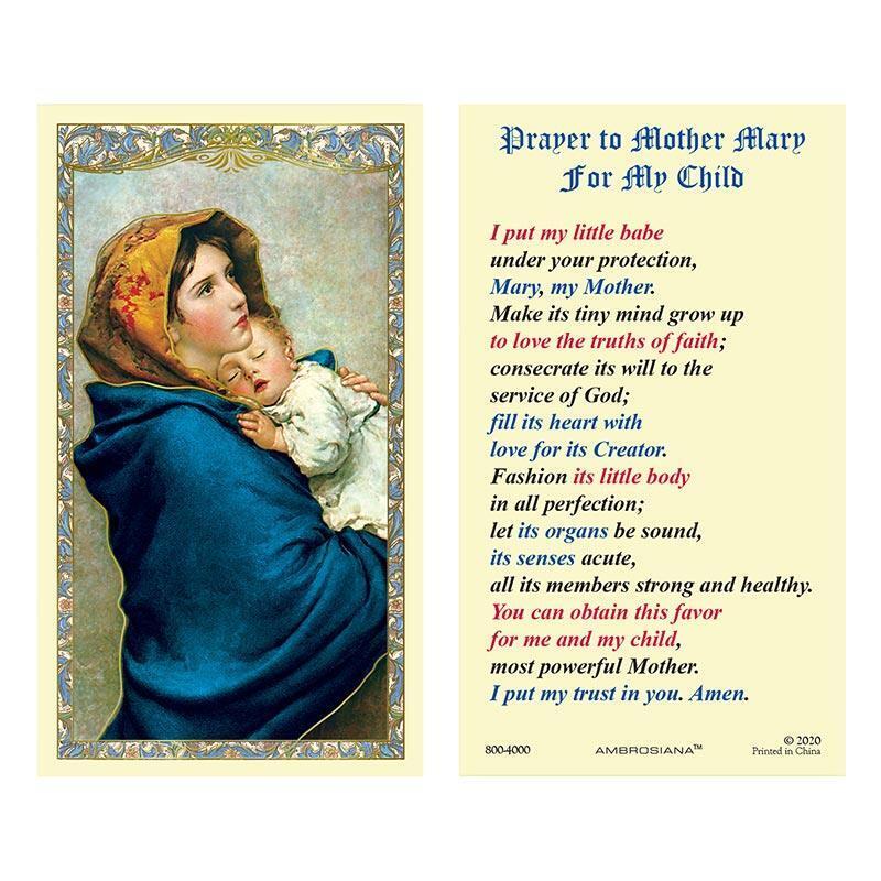 Madonna of the Streets Laminated Holy Card Pack of 25 Size 2.625 x 4.375 in
