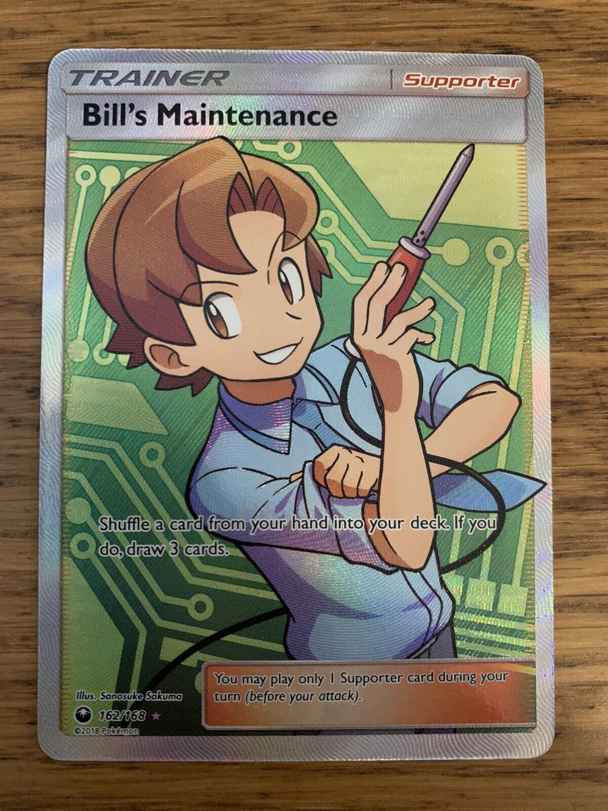 MINT Bill\'s Maintenance (162/168) Celestial Storm Full Art Rare Pokemon Card