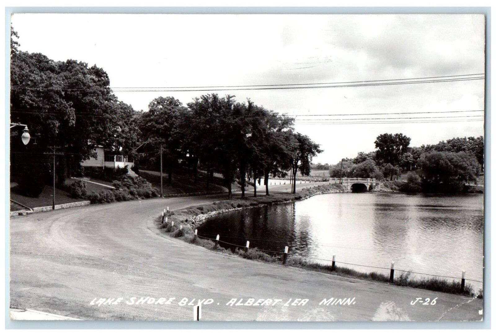 1949 Lake Shore Blvd. Albert Lea Minnesota MN RPPC Photo Vintage Postcard
