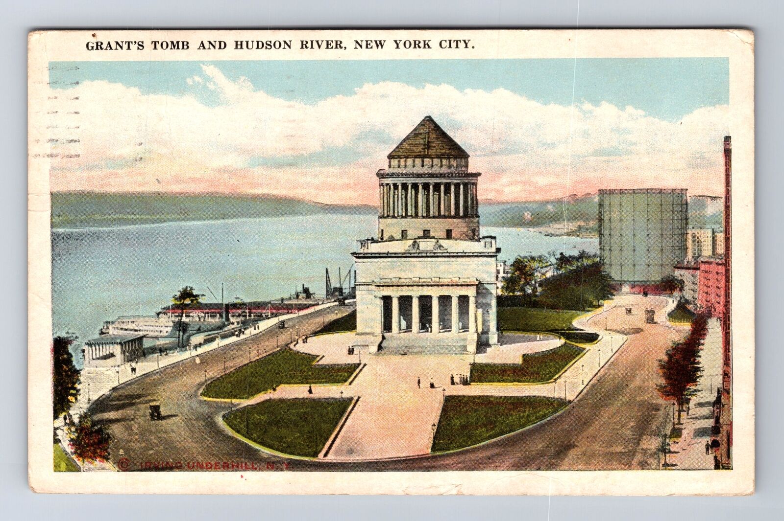 New York City NY-Grant\'s Tomb And Hudson River, Antique, Vintage c1922 Postcard