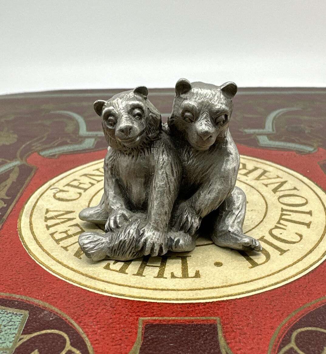 Pewter Bear Couple Miniature 