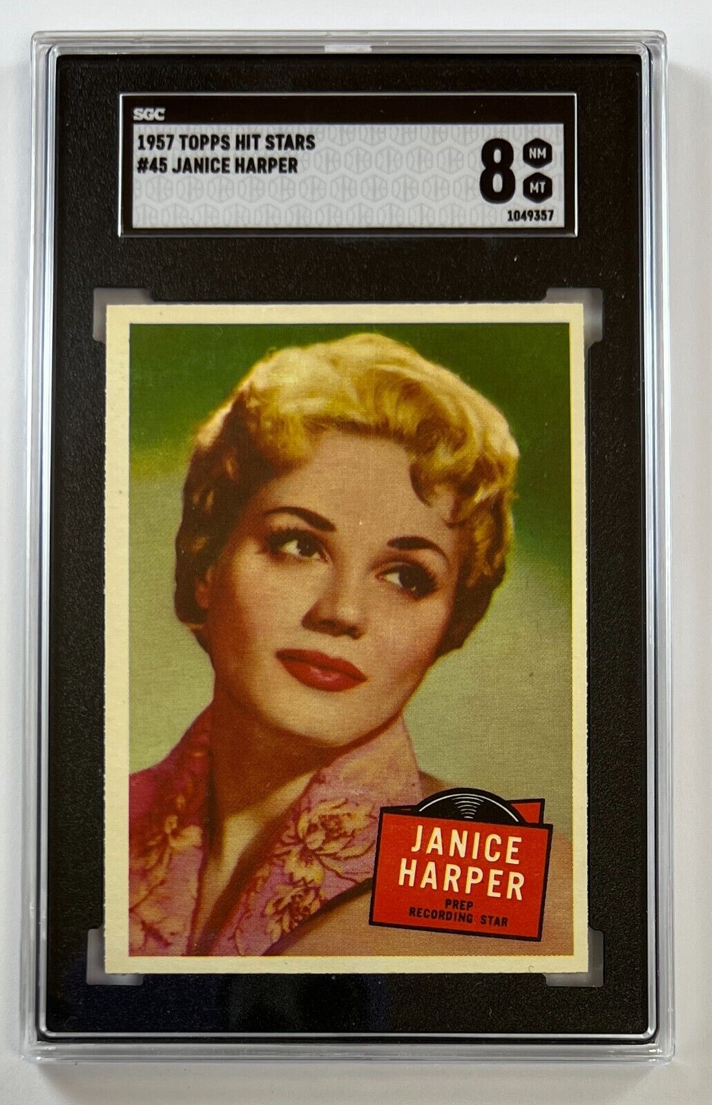 1957 Topps Hit Stars #45 Janice Harper SGC 8 NM-MT GC29