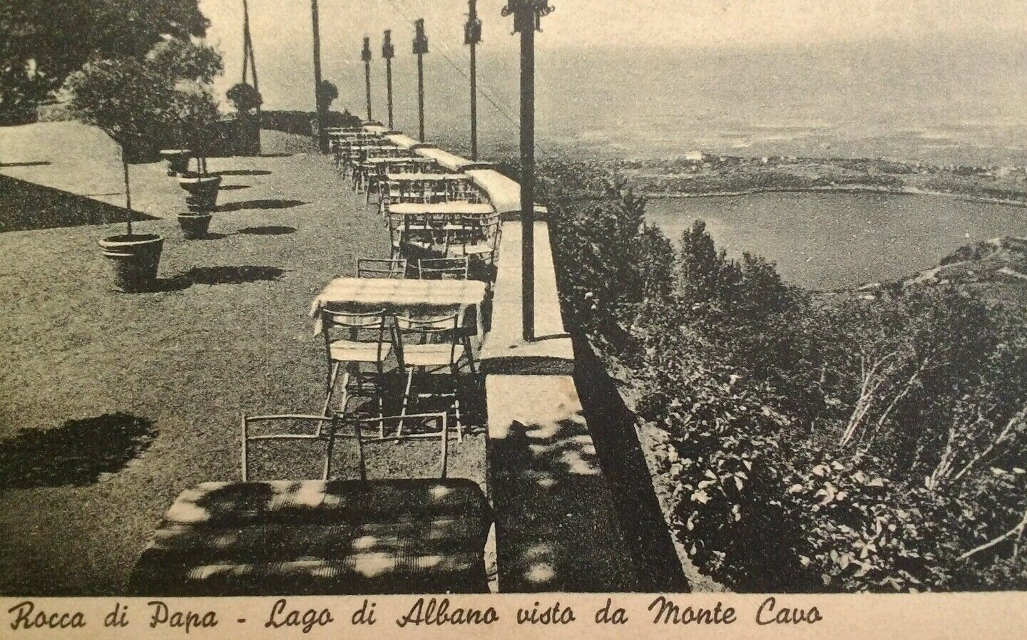 Rocca di Papa Italy Postcard Early 1900s Rare Lake Albano from Monte Cavo Cafe 