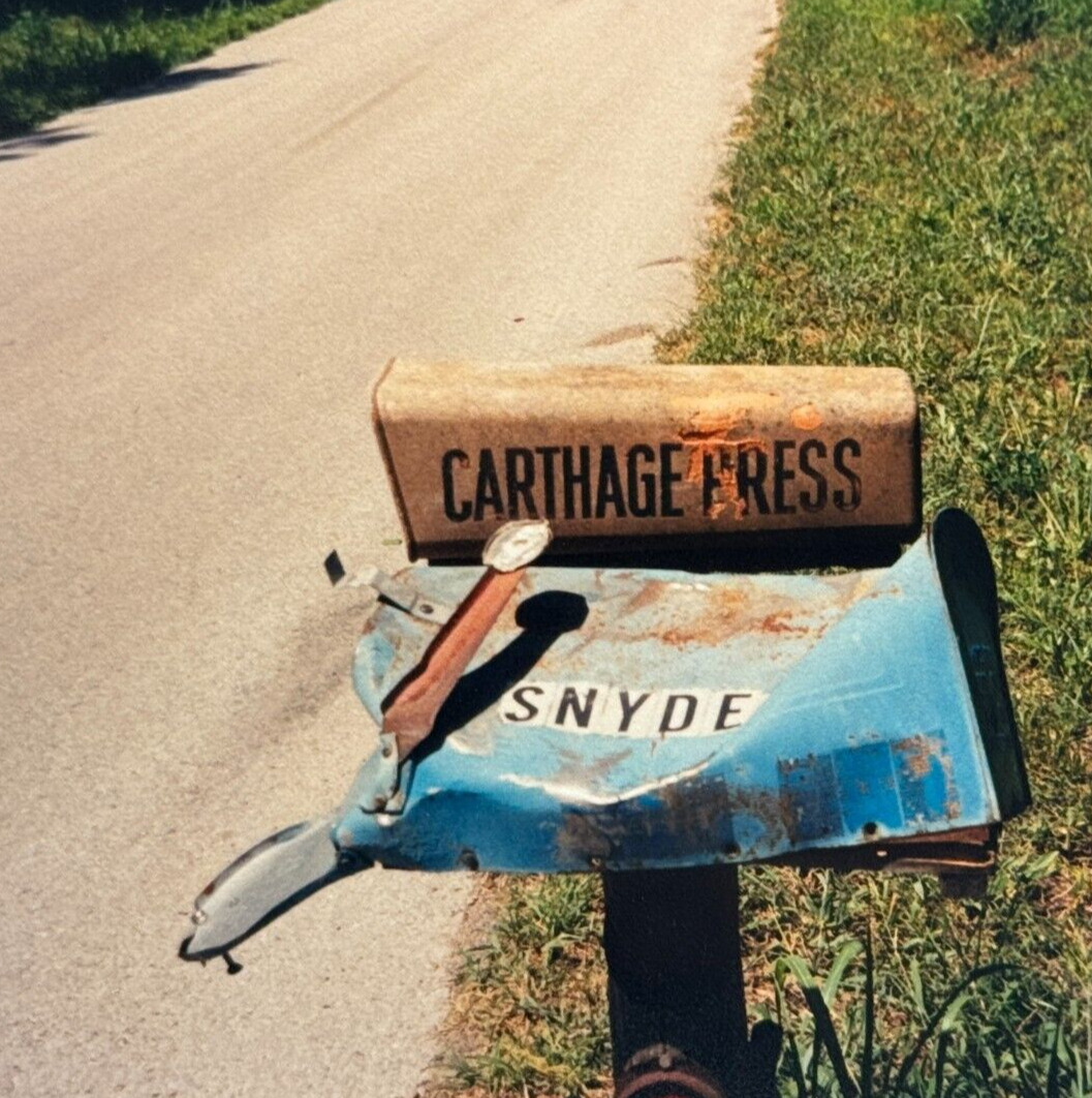 2W Photograph Close Up Smashed Mailbox Country Road Carthage Press Snyder 2000's